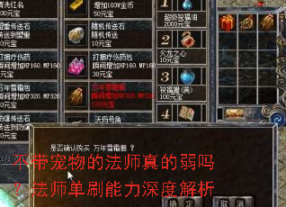 ��������ķ�ʦ������𣿷�ʦ��ˢ������Ƚ���