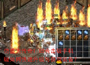 仿盛大传奇1.85合击版手机版如何快速升级与获取装备? 仿盛大传奇1.85合击版手机版如何快速升级与获取装备?